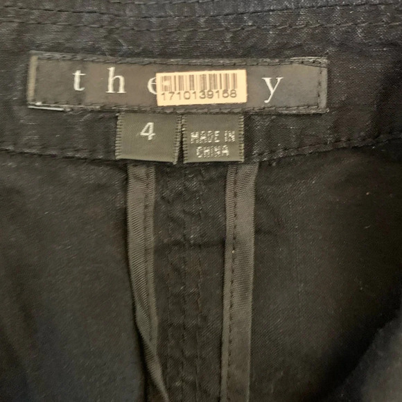 Theory linen blend  jacket in black - Picture 6 of 10